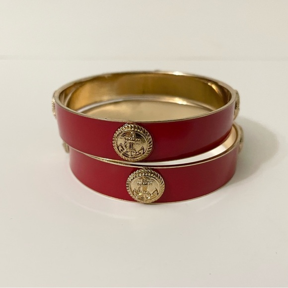 Anna & Ava Nautical Anchor Gold & Enamel Bangle Bracelet Lot - Picture 8 of 13